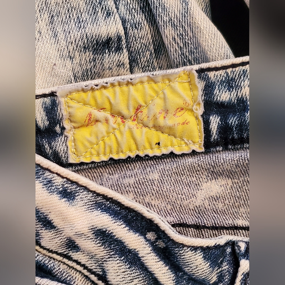 Machine Nouvelle Mode Acid Wash DESTROYED Skinny Jeans 26 RIPPED ITALY - Picture 7 of 9